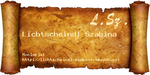 Lichtscheindl Szabina névjegykártya